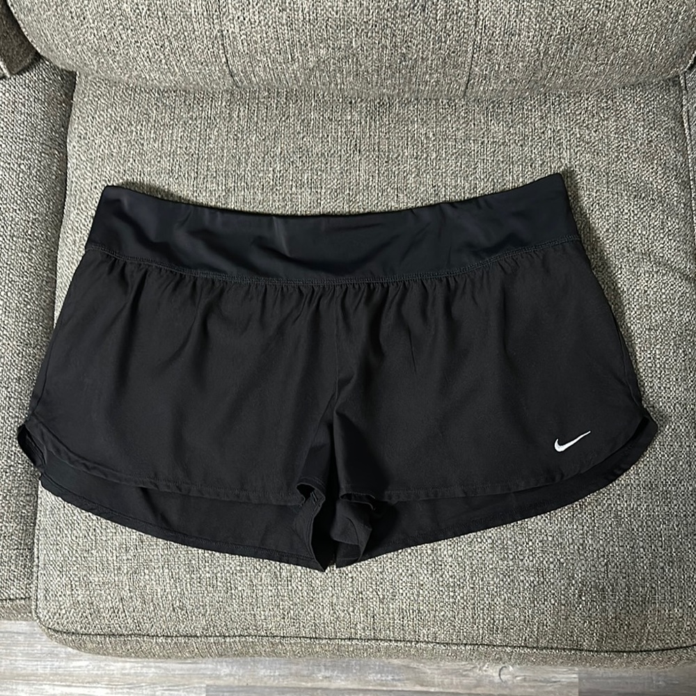 Nike Black Athletic Shorts with Elastic Waistband